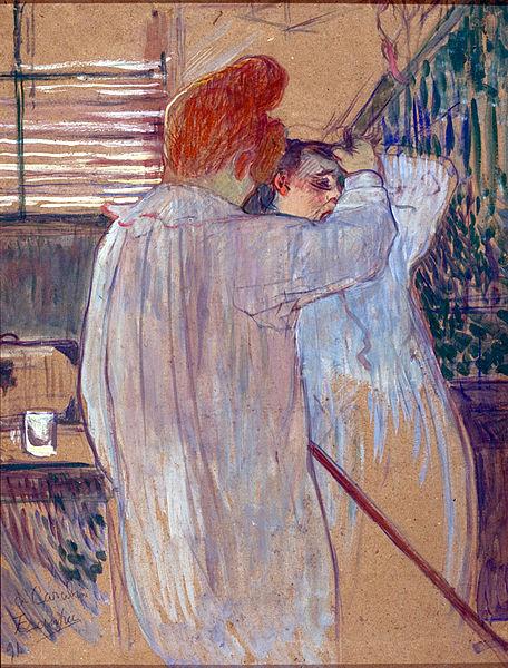Henri  Toulouse-Lautrec Two Women in Nightgowns oil painting image